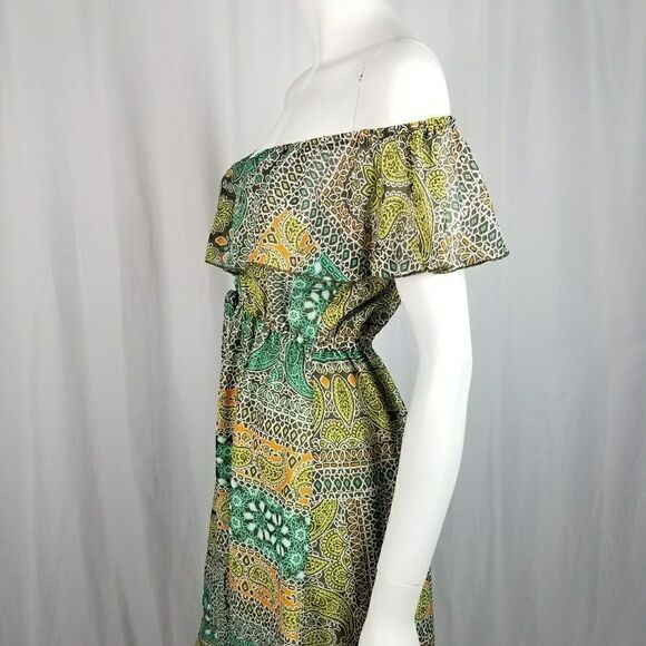 One World Paisley Print Off the Shoulder Dress - Picture 4 of 6